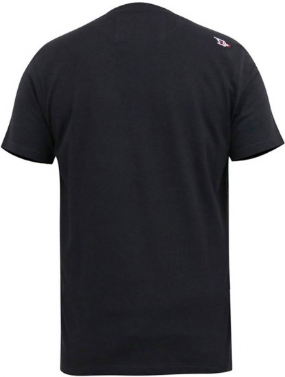 D555 EDWALTON NYCTY Camo Printed Crew Neck T-Shirt Washed Black - Tričká - Nadrozmerné tričká - 2XL-14XL