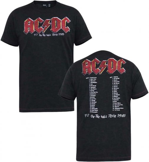 D555 JAILBREAK Official Ac/Dc Printed T-Shirt With Front And Back Print - Black - Tričká - Nadrozmerné tričká - 2XL-14XL