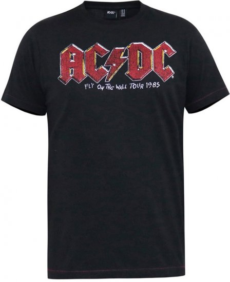 D555 JAILBREAK Official Ac/Dc Printed T-Shirt With Front And Back Print - Black - Tričká - Nadrozmerné tričká - 2XL-14XL