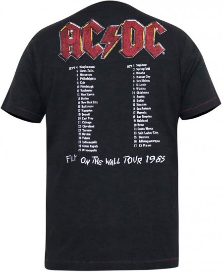D555 JAILBREAK Official Ac/Dc Printed T-Shirt With Front And Back Print - Black - Tričká - Nadrozmerné tričká - 2XL-14XL