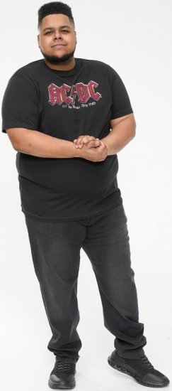 D555 JAILBREAK Official Ac/Dc Printed T-Shirt With Front And Back Print - Black - Tričká - Nadrozmerné tričká - 2XL-14XL