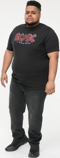 D555 JAILBREAK Official Ac/Dc Printed T-Shirt With Front And Back Print - Black - Tričká - Nadrozmerné tričká - 2XL-14XL