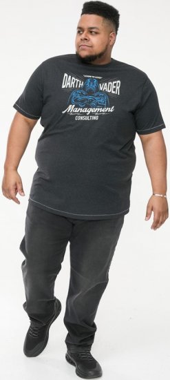 D555 SOLO Official Star Wars Management Consulting Printed T-Shirt Black Reno - Tričká - Nadrozmerné tričká - 2XL-14XL