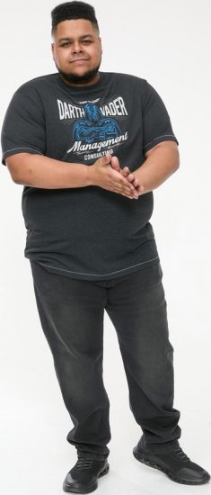 D555 SOLO Official Star Wars Management Consulting Printed T-Shirt Black Reno - Tričká - Nadrozmerné tričká - 2XL-14XL