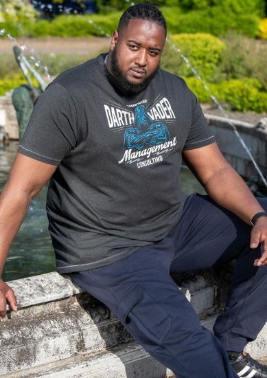 D555 SOLO Official Star Wars Management Consulting Printed T-Shirt Black Reno - Tričká - Nadrozmerné tričká - 2XL-14XL