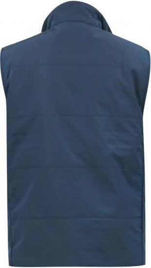 D555 FELIPE Zip Through Padded Gilet With Contrast Colour Lining And Rubber Badge Navy - Bundy - Bundy Nadmerné Veľkosti 2XL-8XL