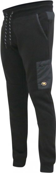 D555 COTGRAVE Couture Elasticated Waistband Jogger With Woven Fabric Trim Black - Tepláky & teplákové kraťasy - Tepláky & Teplákové kraťasy - 2XL-12XL