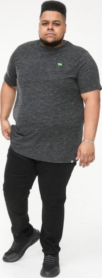 D555 ORSTON Reno Fabric Crew Neck T-Shirt With Chest Embroidery Black Reno - Tričká - Nadrozmerné tričká - 2XL-14XL