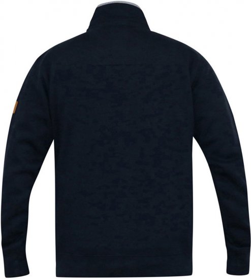 D555 NASHUA Zip Through Sweatshirt In Fleece Navy - Mikiny & mikiny bez kapucne - Mikiny & Mikiny s Kapucňou 2XL-12XL
