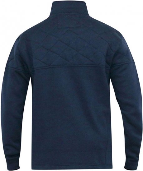 D555 SWANN Quarter Neck Sweatshirt With Quilted Top Panel Navy - Mikiny & mikiny bez kapucne - Mikiny & Mikiny s Kapucňou 2XL-12XL