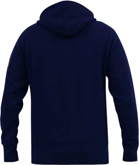 D555 IRVIN Full Zip Jacquard Hoody With Chest Embroidery Navy - Mikiny & mikiny bez kapucne - Mikiny & Mikiny s Kapucňou 2XL-12XL