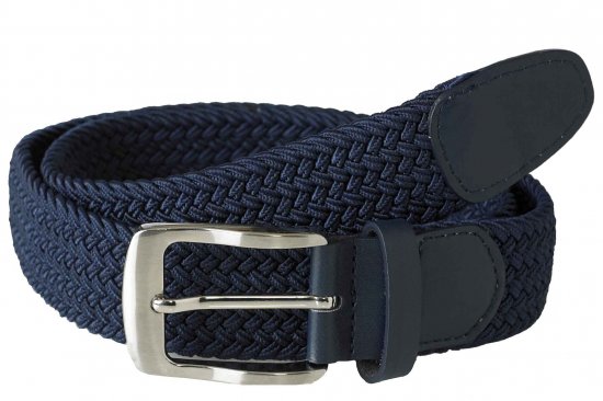 D555 Dani Braided Belt Navy - Opasky - Opasky W40-W70/2XL-8XL