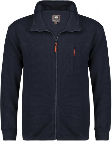 Adamo Max Ottoman Sweatshirt Navy - Mikiny & mikiny bez kapucne - Mikiny & Mikiny s Kapucňou 2XL-12XL