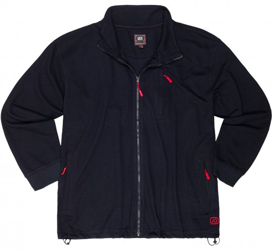 Adamo Max Ottoman Sweatshirt Black - Mikiny & mikiny bez kapucne - Mikiny & Mikiny s Kapucňou 2XL-12XL
