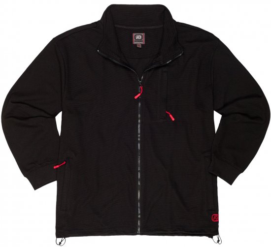 Adamo Max Ottoman Sweatshirt Black - Mikiny & mikiny bez kapucne - Mikiny & Mikiny s Kapucňou 2XL-12XL