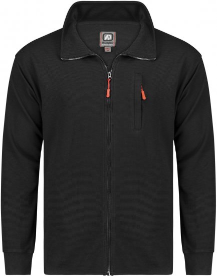 Adamo Max Ottoman Sweatshirt Black - Mikiny & mikiny bez kapucne - Mikiny & Mikiny s Kapucňou 2XL-12XL