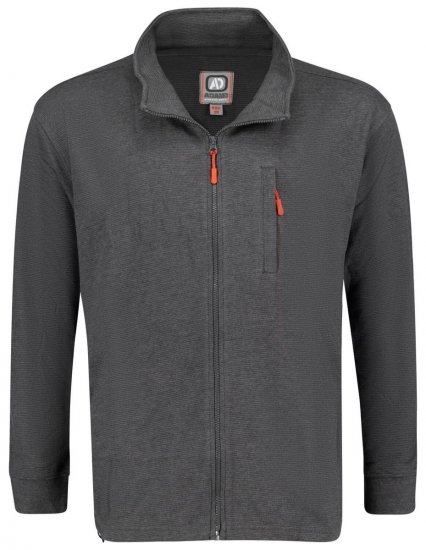 Adamo 159114 Ottoman Mikina na zips Tmavosivá - Mikiny & mikiny bez kapucne - Mikiny & Mikiny s Kapucňou 2XL-12XL
