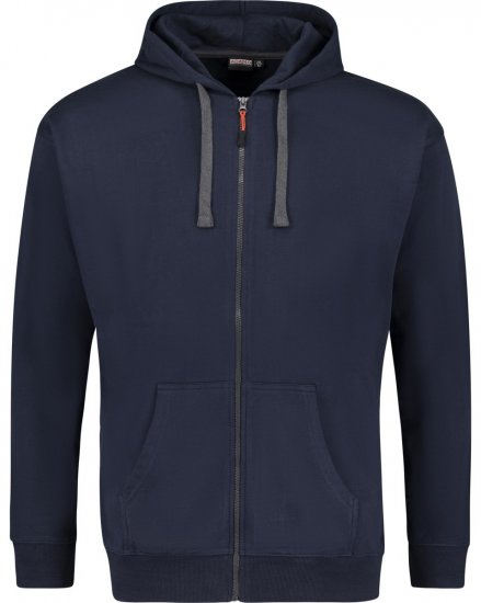Adamo 159306 Mikina na zips s kapucňou Tmavomodrá - Mikiny & mikiny bez kapucne - Mikiny & Mikiny s Kapucňou 2XL-12XL