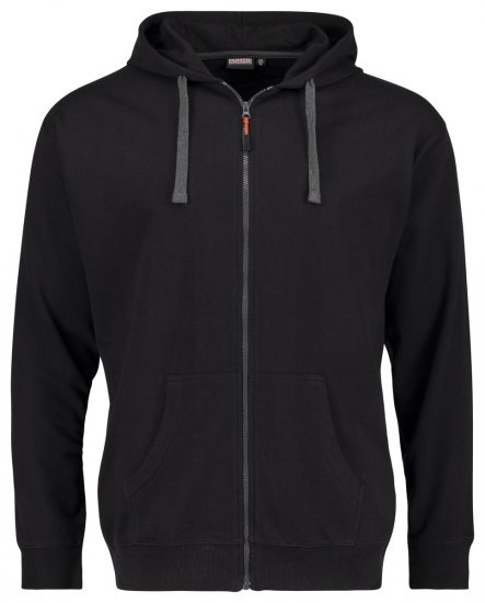 Adamo 159306 Mikina na zips s kapucňou Čierna - Mikiny & mikiny bez kapucne - Mikiny & Mikiny s Kapucňou 2XL-12XL