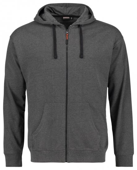 Adamo 159306 Mikina na zips s kapucňou Tmavosivý melír - Mikiny & mikiny bez kapucne - Mikiny & Mikiny s Kapucňou 2XL-12XL
