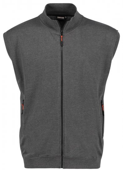 Adamo 159307 Mikinová vesta Tmavosivý melír - Mikiny & mikiny bez kapucne - Mikiny & Mikiny s Kapucňou 2XL-12XL