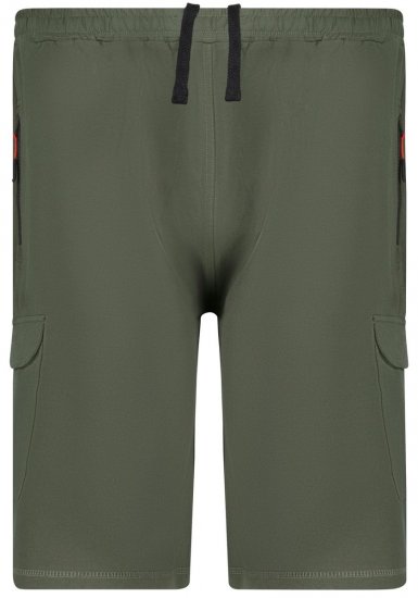 Adamo 159308 Kraťasy cargo Olivová - Tepláky & teplákové kraťasy - Tepláky & Teplákové kraťasy - 2XL-12XL
