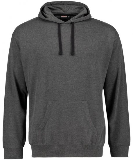 Adamo 159310 Mikina s kapucňou Tmavosivý melír - Mikiny & mikiny bez kapucne - Mikiny & Mikiny s Kapucňou 2XL-12XL