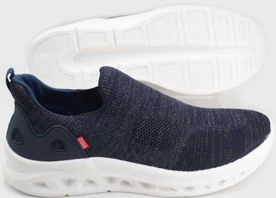 D555 Blyth 2 Kingsize Hands Free Shoes With Knitted Top Navy - Pánske topánky 40-52 - 