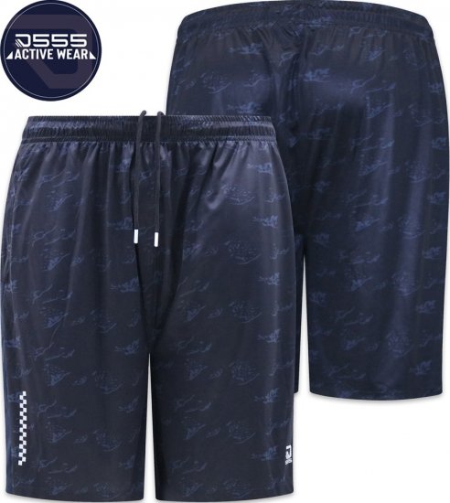 D555 Woking Dry Wear Fully Elasticated Polyester Shorts Navy - Športové oblečenie - Sportovní Oblečení 2XL-10XL
