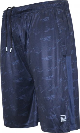 D555 Woking Dry Wear Fully Elasticated Polyester Shorts Navy - Športové oblečenie - Sportovní Oblečení 2XL-10XL