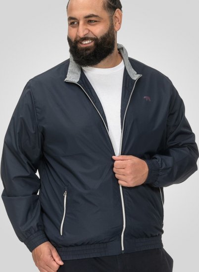 D555 Ealing Lightweight Zip Through Jacket With Zip Pockets Navy - Bundy - Bundy Nadmerné Veľkosti 2XL-8XL