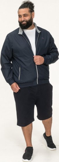 D555 Ealing Lightweight Zip Through Jacket With Zip Pockets Navy - Bundy - Bundy Nadmerné Veľkosti 2XL-8XL