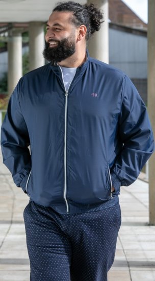 D555 Ealing Lightweight Zip Through Jacket With Zip Pockets Navy - Bundy - Bundy Nadmerné Veľkosti 2XL-8XL