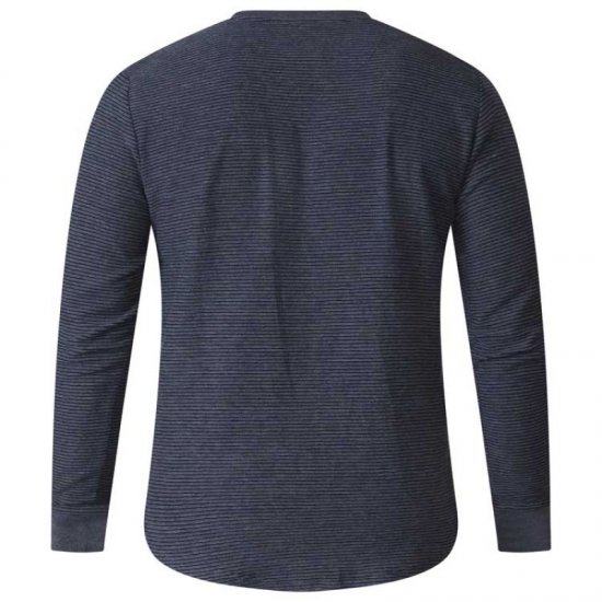 D555 Plato Long Sleeve T-shirt Charcoal - Tričká - Nadrozmerné tričká - 2XL-14XL
