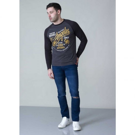 D555 Neill Long Sleeve T-shirt Black - Tričká - Nadrozmerné tričká - 2XL-14XL
