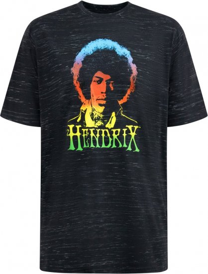 D555 Hendrix Official Jimi Hendrix Printed Crew Neck T-Shirt Black Reno - Tričká s kapelami - 