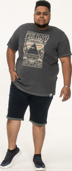 D555 HANLEY Official Pink Floyd Crew Neck T-Shirt Dark Grey TALL SIZES - PÁNSKE OBLEČENIE MT-6XLT - Veľkosti pre VYSOKÝCH