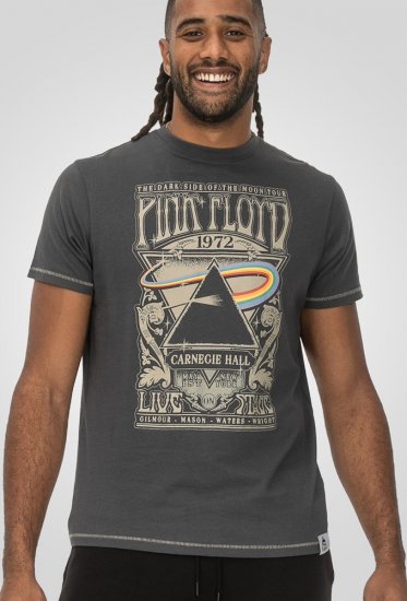 D555 HANLEY Official Pink Floyd Crew Neck T-Shirt Dark Grey TALL SIZES - PÁNSKE OBLEČENIE MT-6XLT - Veľkosti pre VYSOKÝCH