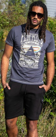 D555 HANLEY Official Pink Floyd Crew Neck T-Shirt Dark Grey - Tričká - Nadrozmerné tričká - 2XL-14XL