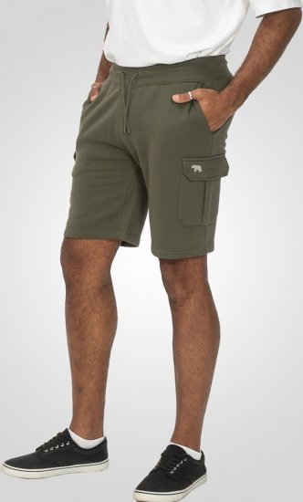 D555 Wigan 1 Elasticated Waist Fleece Cargo Shorts Khaki - Tepláky & teplákové kraťasy - Tepláky & Teplákové kraťasy - 2XL-12XL