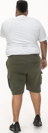 D555 Wigan 1 Elasticated Waist Fleece Cargo Shorts Khaki - Tepláky & teplákové kraťasy - Tepláky & Teplákové kraťasy - 2XL-12XL