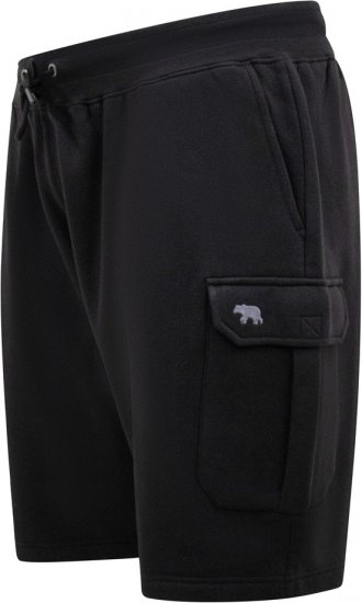 D555 Wigan 2 Elasticated Waist Fleece Cargo Shorts Black - Tepláky & teplákové kraťasy - Tepláky & Teplákové kraťasy - 2XL-12XL