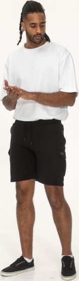 D555 Wigan 2 Elasticated Waist Fleece Cargo Shorts Black - Tepláky & teplákové kraťasy - Tepláky & Teplákové kraťasy - 2XL-12XL