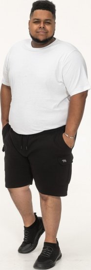 D555 Wigan 2 Elasticated Waist Fleece Cargo Shorts Black - Tepláky & teplákové kraťasy - Tepláky & Teplákové kraťasy - 2XL-12XL