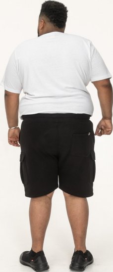 D555 Wigan 2 Elasticated Waist Fleece Cargo Shorts Black - Tepláky & teplákové kraťasy - Tepláky & Teplákové kraťasy - 2XL-12XL
