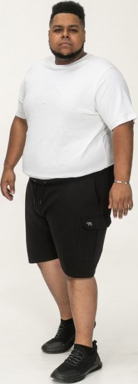 D555 Wigan 2 Elasticated Waist Fleece Cargo Shorts Black - Tepláky & teplákové kraťasy - Tepláky & Teplákové kraťasy - 2XL-12XL