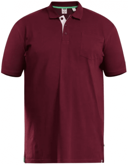 D555 Grant Polo Shirt Maroon - Polokošele - Polokošele 2XL-8XL