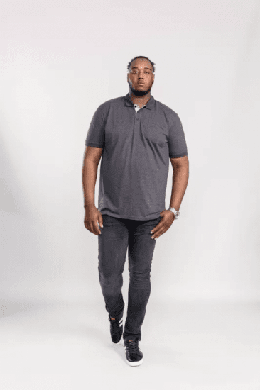D555 Grant Polo Shirt Charcoal - Polokošele - Polokošele 2XL-8XL