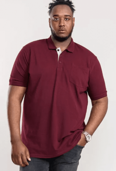 D555 Grant Polo Shirt Maroon - Polokošele - Polokošele 2XL-8XL