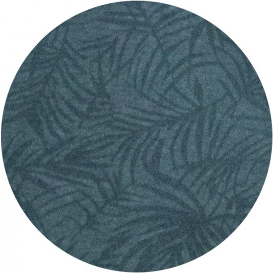 D555 Uttoxeter AOP Leaf Print Short Sleeve Polo Denim - Polokošele - Polokošele 2XL-8XL